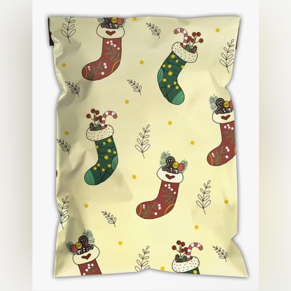 Other - 10 Christmas Stockings Colorful Poly Mailers